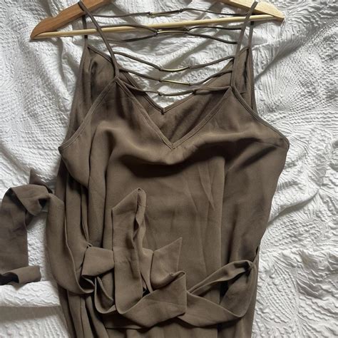 Naked Zebra Slip And Tie Dress With Metal Detailing Depop