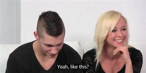 Fakeagent Nervous Bf Watches As Hot Blonde Agent Makes His Girlfriend Cum Tnaflix