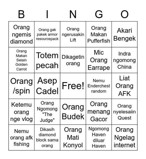 Brutal Hardcore Bingo Card Bingo Card