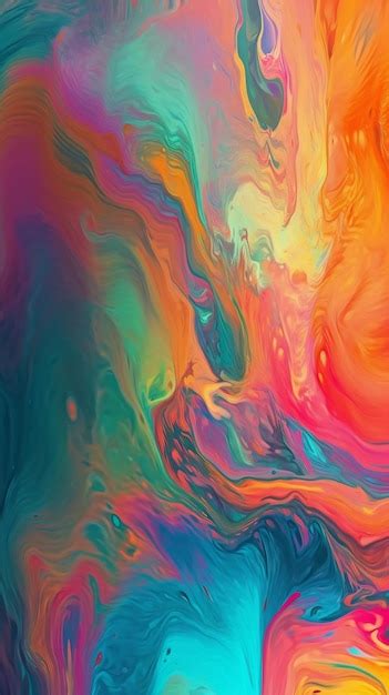 Premium Ai Image Iphone Wallpaper With A Colorful Background And A