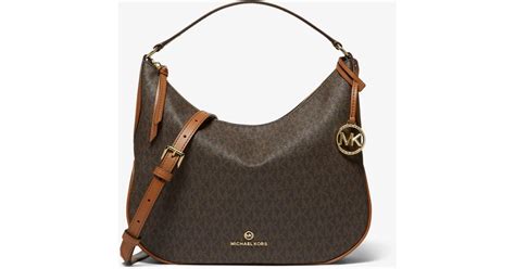 MICHAEL Michael Kors Kelsey Medium Logo Shoulder Bag In Brown Lyst