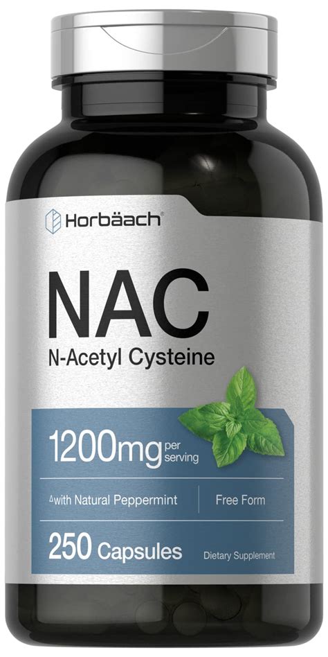 Buy HorbäachNAC N-Acetyl Cysteine Supplement 1200mg | 250 s | with ...