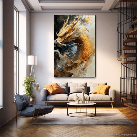 Картина маслом дракон Картины на заказ Купить картину в подарок Декор в ...