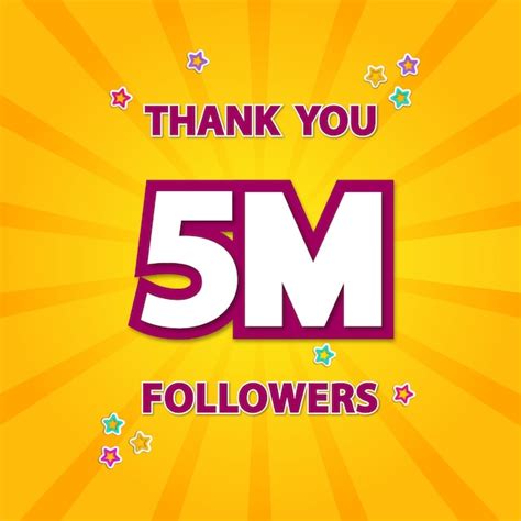 Gracias 5m Seguidores Gracias Por Dar A La Comunidad De Redes Sociales