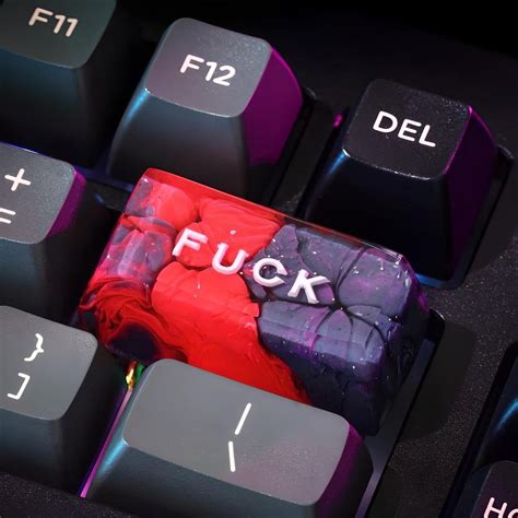 Custom Fuck Artisan Keycap Mechanical Keyboard Sa Profile Etsy