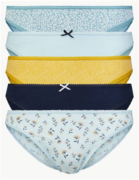 Pack Pure Cotton Bikini Knickers M S Collection M S