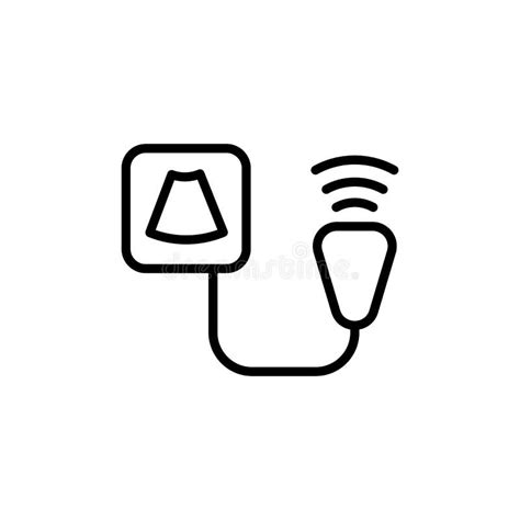 Ultrasound Device Icon On White Background Stock Illustration