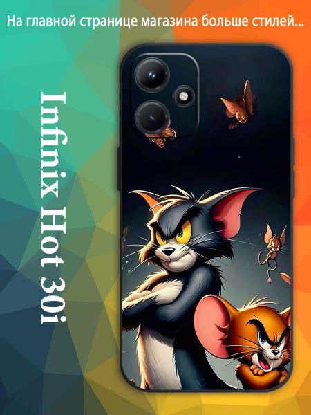 чехол для смартфона Подходит для Infinix Hot i том и джерри Мультфильм кот и мышка Tom Jerry