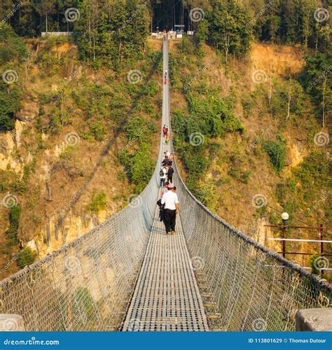 Suspension Bridge Over the Kali Gandaki River between Kushma and ...