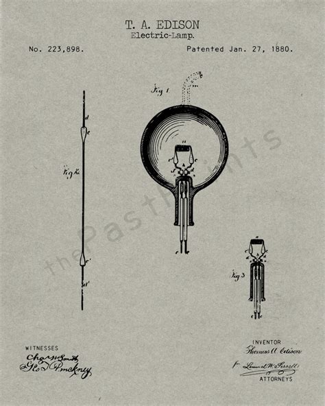 Edison Printable Thomas Edison Light Bulb Edison Art Etsy