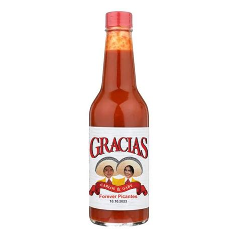 Custom Hot Sauce Labels Featuring Your Couples Photo Personalized Digital File For Creating