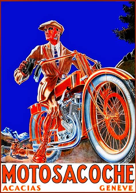 Motosacoche Bike Poster Motorcycle Posters Racing Posters Motorcycle