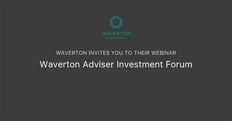 waverton adviser investment forum waverton