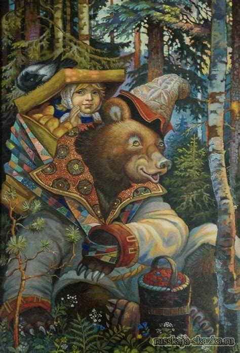 Маша и медведь, читать сказку с картинками | Русская сказка | Fairytale ...