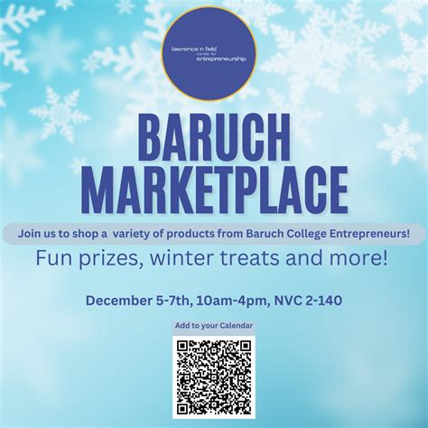 Baruch Marketplace 2023- Save-The-Date – The Lawrence N. Field Center ...