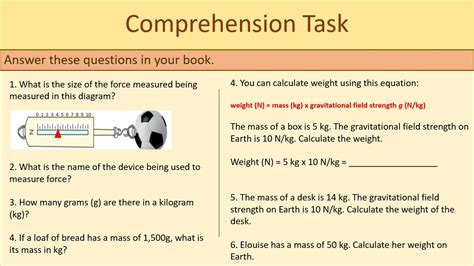 Weight and Mass ~ KS3 ~ Year 7 | Teaching Resources