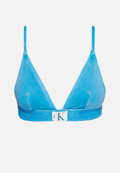 Fixed Triangle Bikini Top Unity Blue Calvin Klein Bikinis Superbalist