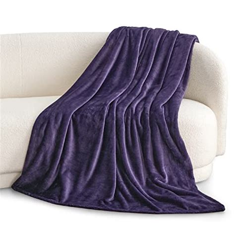 Bedsure Purple Fleece Blankets King Size Bed Blanket Soft Lightweight