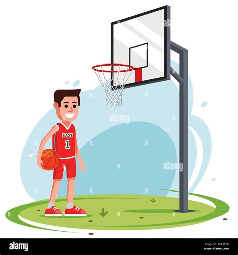 Basketball In The Yard Stock Vector Images Alamy