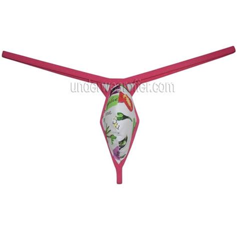 Fashion Men S Tear Drop G String Tangas Hombre Sexy Gay Underwear Flower Print String Bikini T