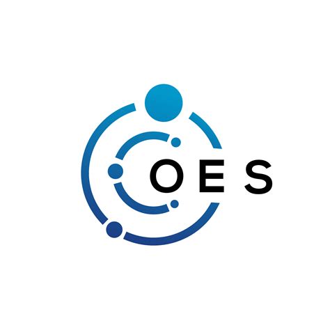 OES letter technology logo design on white background. OES creative initials letter IT logo