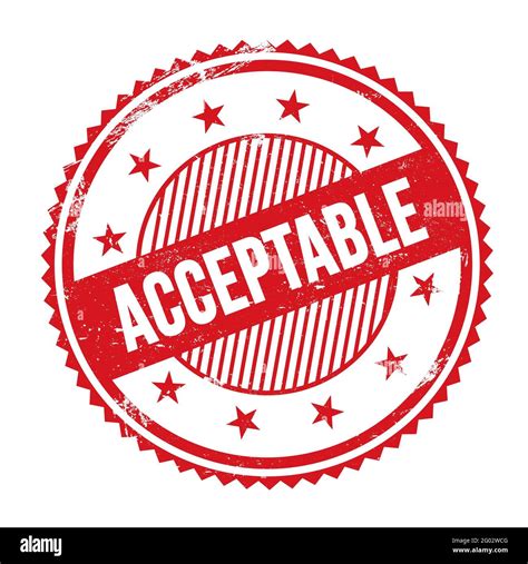 Acceptable Stamp Hi Res Stock Photography And Images Alamy