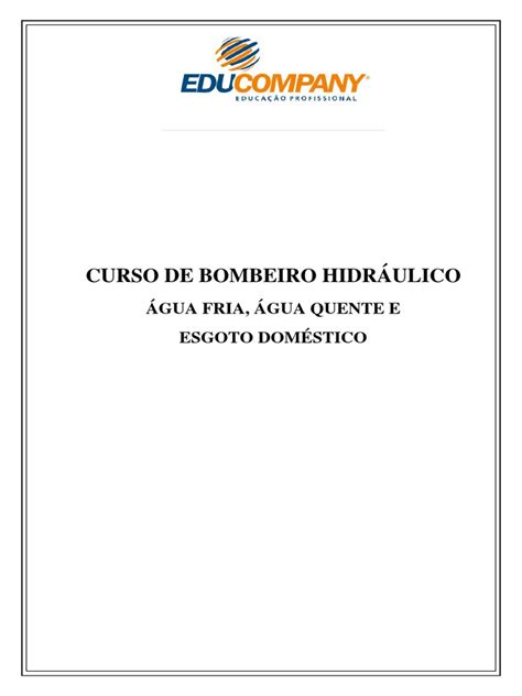 Curso de Bombeiro Hidráulico | PDF | Tanque séptico | Science