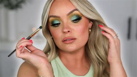 Testing NEW Summer Makeup Green Smokey Eye Step By Step Makeup