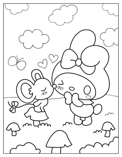 Tổng hợp 70+ tranh tô màu My Melody cute, đáng yêu cho bé