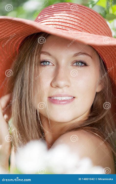 Beautiful Half Naked Woman Among Flowering Gardens Stock Photo Image Of Blooming Hair
