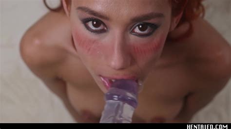 Naked Girl Rides A Dildo And Has Ahegao Orgasm