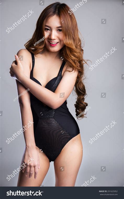 Sexy Asian Woman Lingerie Black One Stock Photo Shutterstock