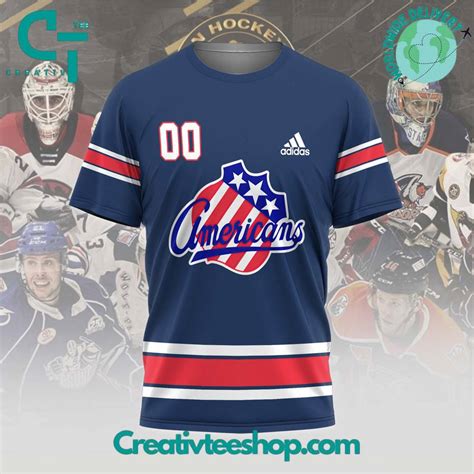 Rochester Americans Ahl Jersey 2024 Blue T Shirt Creativteeshop