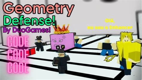 ROBLOX GEOMETRY DEFENSE SKIN CODE SECRETO TORRE ENHANCER YouTube