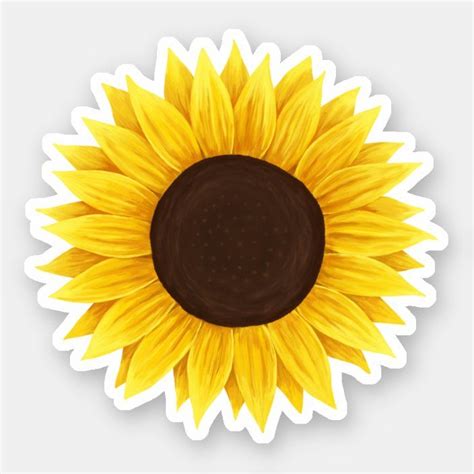 Pegatina De Girasol Sunflower Printable Art Drawings