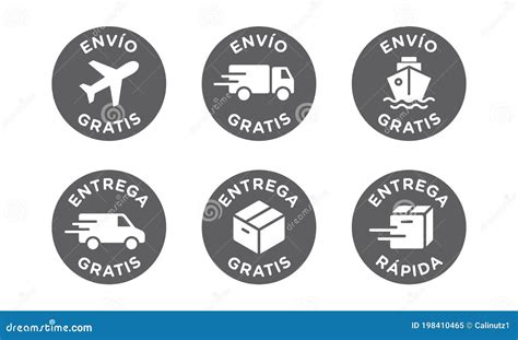 Conjunto De Iconos De Vector De Envio Entrega Gratis Stock Vector