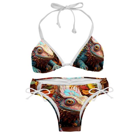 Chameleon Detachable Sponge Adjustable Strap Bikini Set Two Pack