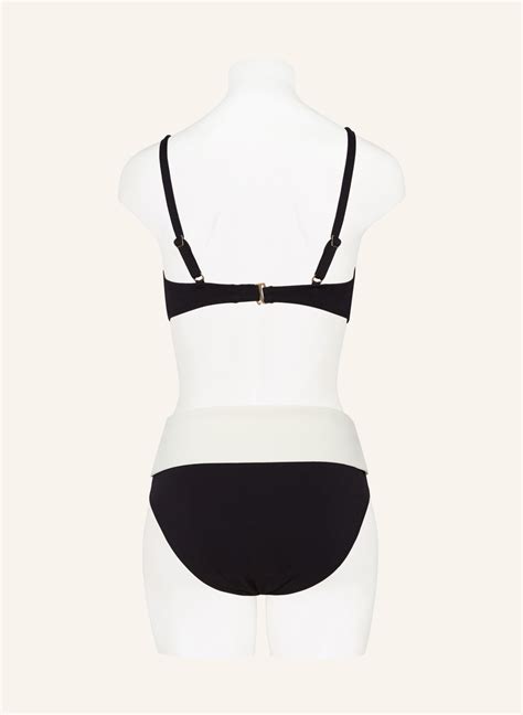 JETS Australia High Waist Bikini Hose ISLA RIB In Schwarz Creme