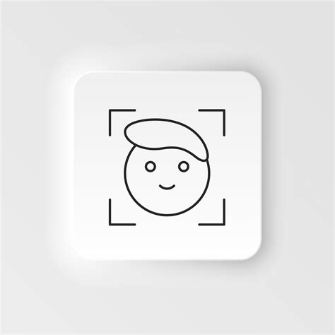 Face, recognition, tech icon - Vector. Artificial intelligence