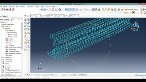 Cantilever Steel I Beam Section ABAQUS Analysis YouTube