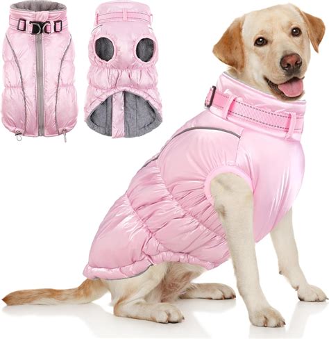 Aofitee Winter Dog Coats Warm Fleece Dog Jacket With