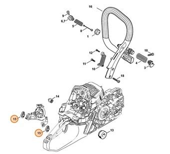 Amortyzator MS 271 MS 291 MS 261 Do Pilarek Stihl 11411229903