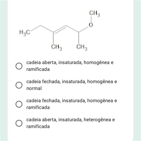 Cadeia Normal E Ramificada - Como a cadeia carbônica abaixo pode ser classificada? - brainly.com.br