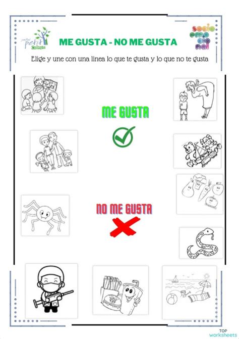 Me Gusta No Me Gusta Ficha Interactiva Topworksheets