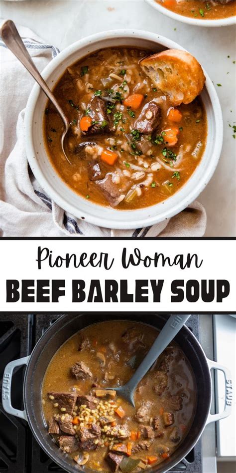 Pioneer Woman Beef Barley Soup Recipe | Recipe in 2024 | Soup recipes