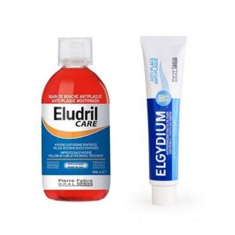 ZESTAW ELGYDIUM ANTI PLAQUE PASTA 75ml ELUDRIL CARE PŁYN 500ml