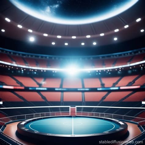 Futuristic Space Sports Stadium Stable Diffusion Online