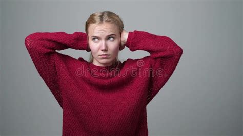 Nasty Blonde Woman Stock Image Image Of Casual Isolated