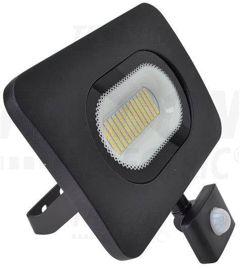 Projecteur Led Smd Noir Avec D Tecteur De Mouvement W