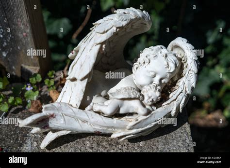 Baby Angel Statue in the Graveyard of the Maria Hilf Pilgrimage Church ...